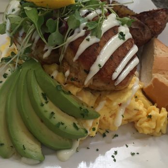 Starling Diner - Crab cakes with potatoes! - New American Near Me - Long Beach, California Starling Diner - Crab cakes with potatoes! - New American Near Me - Long Beach, California