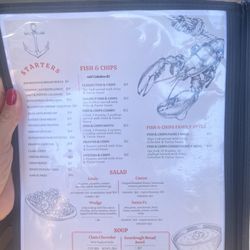 Anchors Fish & Chips - Menu as of 5/23/2026