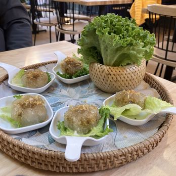 Nua Thai Kitchen - House specialty called Sakoo. It is a savory tapioca dumpling with mushroom filling...delicious with crunchy lettuce - Thai Near Me - Oakland, California Nua Thai Kitchen - House specialty called Sakoo. It is a savory tapioca dumpling with mushroom filling...delicious with crunchy lettuce - Thai Near Me - Oakland, California