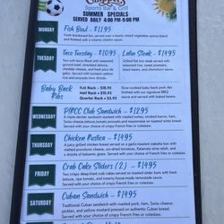 Chipper's Lounge - Menu specials