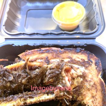 Fat Fowl - Oxtail grilled cheese sandwich with scotch bonnet pepper sauce - Caribbean Near Me - Brooklyn, New York