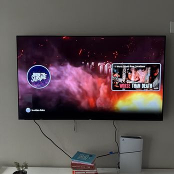 Quick TV Mounting - My oled tv hanged, just needs some wires covered ! - TV Mounting Near Me - Los Angeles, California Quick TV Mounting - My oled tv hanged, just needs some wires covered ! - TV Mounting Near Me - Los Angeles, California