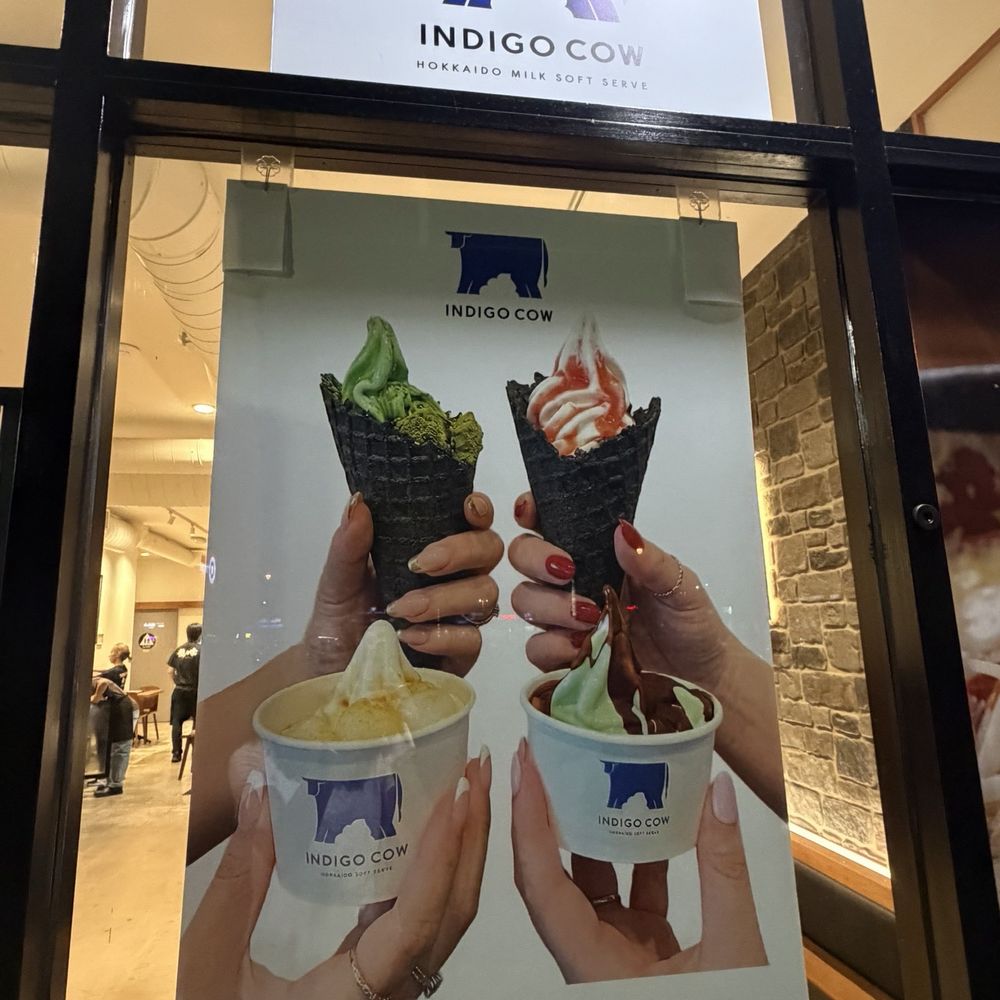 Indigo Cow - It's in a ramen shop - this is the only outward facing sign that you're at the right place - Ice Cream & Frozen Yogurt Near Me - Costa Mesa, California Indigo Cow - It's in a ramen shop - this is the only outward facing sign that you're at the right place - Ice Cream & Frozen Yogurt Near Me - Costa Mesa, California