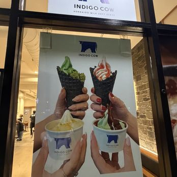 Indigo Cow - It's in a ramen shop - this is the only outward facing sign that you're at the right place - Ice Cream & Frozen Yogurt Near Me - Costa Mesa, California