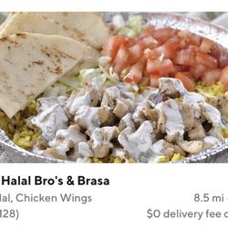 Halal Bro's & Brasa - This is how their chicken platter is advertised.