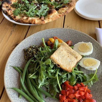 Sage Lodge - Rainbow trout salad and the Garlic Pizza - Hotels Near Me - Pray, Montana Sage Lodge - Rainbow trout salad and the Garlic Pizza - Hotels Near Me - Pray, Montana
