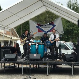 Rock music by the beer tent
