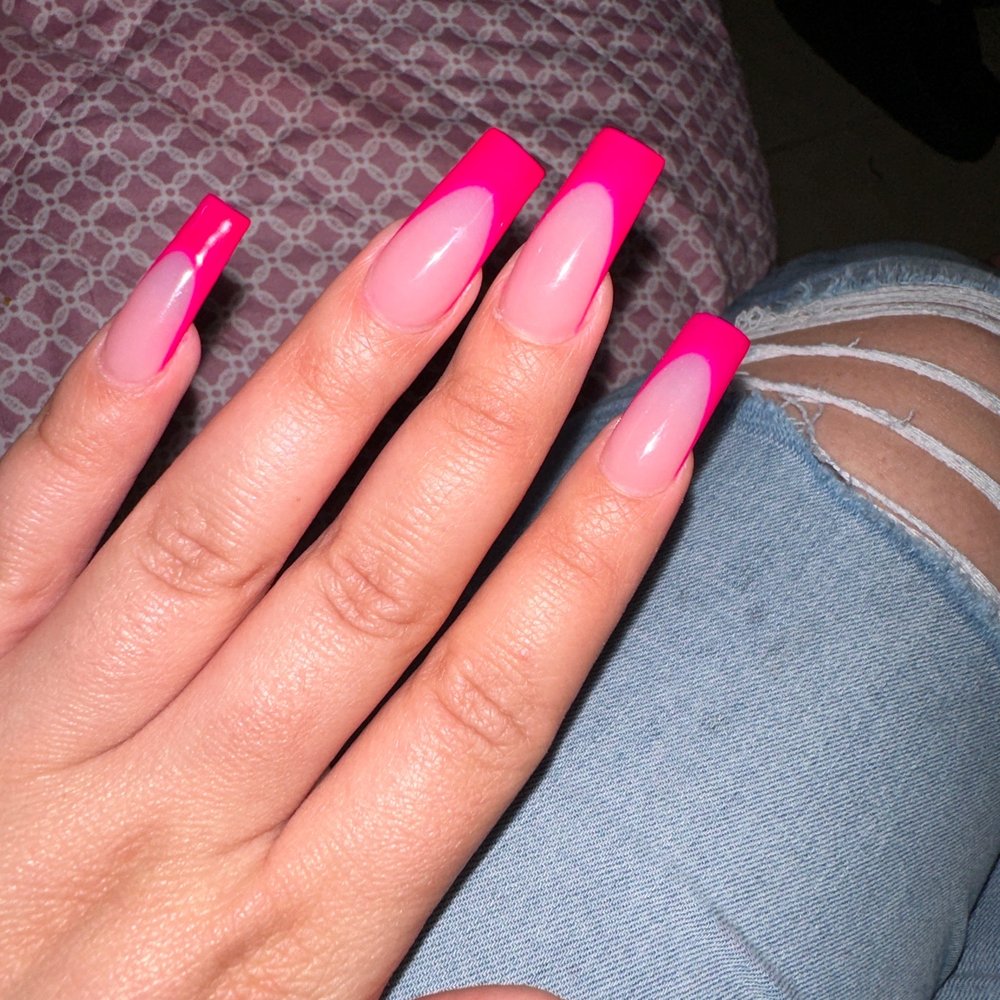 Pretty Nails - pink french tips - Day Spas Near Me - Redlands, California Pretty Nails - pink french tips - Day Spas Near Me - Redlands, California