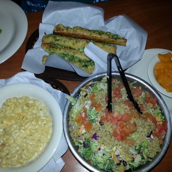 Stonefire Grill - Breadsticks, Macaroni and Cheese and South of the Border salad with quinoa. - American Near Me - Valencia, California Stonefire Grill - Breadsticks, Macaroni and Cheese and South of the Border salad with quinoa. - American Near Me - Valencia, California