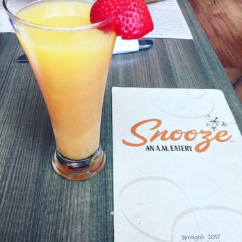 Snooze, an A.M. Eatery - Delicious Mmm Mmm Mimosas! - Breakfast & Brunch Near Me - Tustin, California