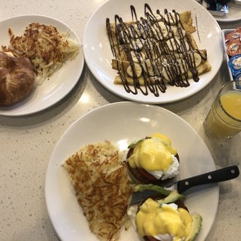 Eggsquisite Cafe - Avocado Benedict's, breakfast croissant, banana Nutella crepe and fresh orange juice - Breakfast & Brunch Near Me - Frisco, Texas Eggsquisite Cafe - Avocado Benedict's, breakfast croissant, banana Nutella crepe and fresh orange juice - Breakfast & Brunch Near Me - Frisco, Texas