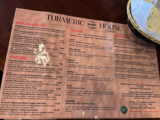 Menu photo 1 Turmeric House Plymouth, MA Menu photo 1 Turmeric House Plymouth, MA