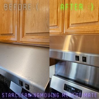 Star Professional Cleaning - Rangehood tried to "blow off steam" but got stuck! 
SAME DAY MOVING/CLEANING to make an order  StarCLEANINGmoving.ME/ESTIMATE - Home Cleaning Near Me