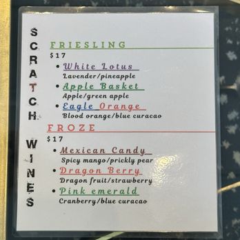 Scratch Wines - Menu - Wine Tasting Room Near Me - Carmel Valley, California Scratch Wines - Menu - Wine Tasting Room Near Me - Carmel Valley, California