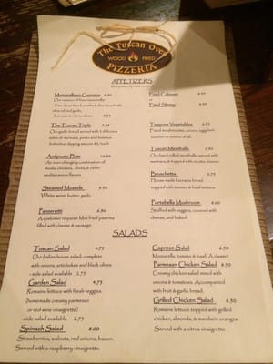 Menu photo 8 The Tuscan Oven Pizzeria Pensacola, FL Menu photo 8 The Tuscan Oven Pizzeria Pensacola, FL