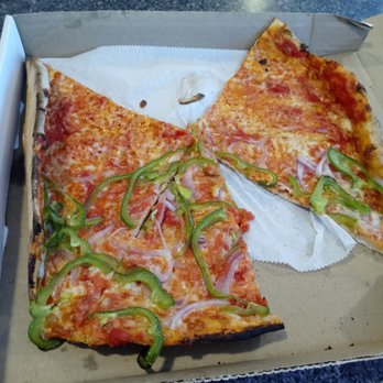 Mustang Pizza - Half cheese/half onion n pepper - Pizza Near Me - Norwood, Massachusetts Mustang Pizza - Half cheese/half onion n pepper - Pizza Near Me - Norwood, Massachusetts
