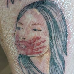 Euro Tattoo - Fresh tattoo with protective film