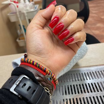 Eagle Nails & Spa - Red color powder - Nail Salons Near Me - Conroe, Texas Eagle Nails & Spa - Red color powder - Nail Salons Near Me - Conroe, Texas