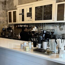 Inside the coffee shop/ wine bar
