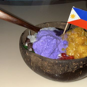 FlipKitch - Halo halo dessert served in coconut shell. - Filipino Near Me - Jersey City, New Jersey FlipKitch - Halo halo dessert served in coconut shell. - Filipino Near Me - Jersey City, New Jersey