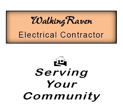 WalkingRaven Electrical Contractor Logo