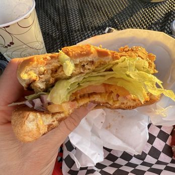 Jasper's Giant Hamburgers - Garden veggie burger! Huge! - Burgers Near Me - Gold River, California Jasper's Giant Hamburgers - Garden veggie burger! Huge! - Burgers Near Me - Gold River, California