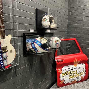 Evel Knievel Experience - Helmets and branding - Museums Near Me - Las Vegas, Nevada