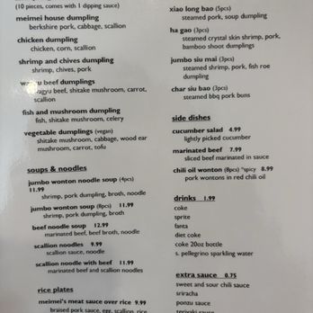 Meimei Dumpling - Menu - Chinese Near Me - San Jose, California