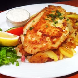 Seelachsfilet auf Bratkartoffeln