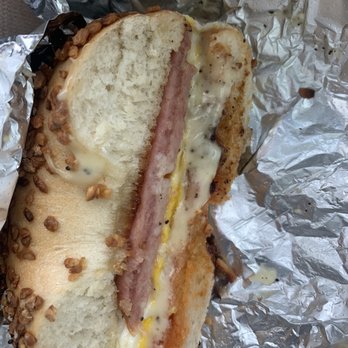 Buddy's Bagels - Sarasota - Paid for extra Taylor Ham so I got 2 slices for an extra $3.75!?!?!!!! - Bagels Near Me - Sarasota, Florida