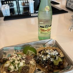 Taco Blanco - Carne asada taco and carnitas taco - both excellent.