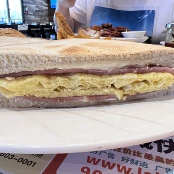 KW Cafe - ham & egg sandwich = $11.99 - Hong Kong Style Cafe Near Me - Rowland Heights, California