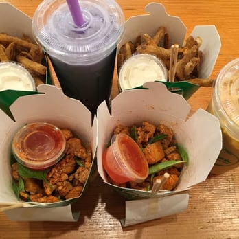 Tastea - pop corn chicken, fries, taro blended boba and Thai tea - Bubble Tea Near Me - Costa Mesa, California
