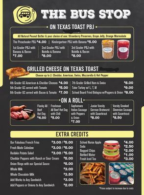 Utter Stop Menu EAT AT THE BUS STOP - Updated May 2026 - 31 Photos - Newbury Township ...