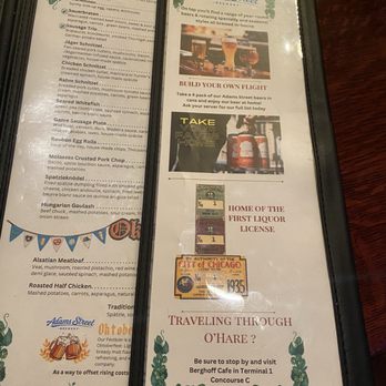 The Berghoff Restaurant - Menu 11/2025 - Bars Near Me - Chicago, Illinois