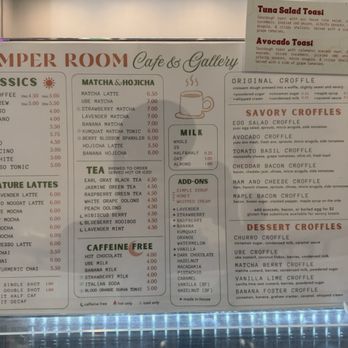 Tamper Room Cafe & Gallery - Menu 8/7/2025 - Cafes Near Me - Fremont, California Tamper Room Cafe & Gallery - Menu 8/7/2025 - Cafes Near Me - Fremont, California