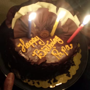Classic Cake - Dad's bday cake, the chocolate forrest. Chocolate cake with chocolate mousse, covered in chocolate ganache, garnished with chocolate ribbons - Bakeries Near Me - Cherry Hill, New Jersey