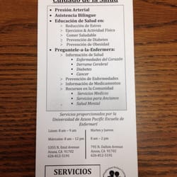 Neighborhood Wellness Center - Spanish version of what services they offer.