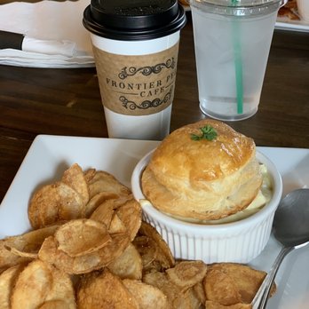 Frontier Perk Cafe - Chicken Potpie comes with house chips (try this!) - Cafes Near Me - St. Charles, Missouri Frontier Perk Cafe - Chicken Potpie comes with house chips (try this!) - Cafes Near Me - St. Charles, Missouri