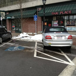 Nice park job asshole. Those slanted lines are so people with wheelchairs can get in and out.