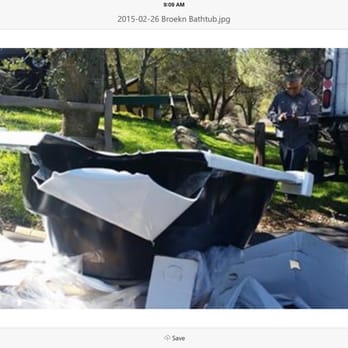 eFaucets - This is how our $800 Kohler Tub arrived. The way it was packed I would have been surprised if did not arrive broken - Kitchen & Bath Near Me - Pleasant Prairie, Wisconsin eFaucets - This is how our $800 Kohler Tub arrived. The way it was packed I would have been surprised if did not arrive broken - Kitchen & Bath Near Me - Pleasant Prairie, Wisconsin