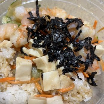 Poke Bros - My 3y/o choice of shrimp, tofu, carrots, cucumbers, seaweed over rice and the sweet sauce. - Poke Near Me - Lake Bluff, Illinois Poke Bros - My 3y/o choice of shrimp, tofu, carrots, cucumbers, seaweed over rice and the sweet sauce. - Poke Near Me - Lake Bluff, Illinois