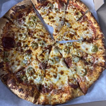Zio Al's Pizza & Pasta - Large build your own pizza with pepperoni and jalapeños - Pizza Near Me - Dallas, Texas