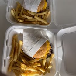 Jim's Burgers - 2 Triple Cheeseburgers and Fries