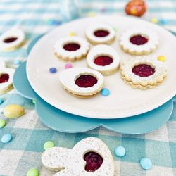Pinched - Easter Linzer Cookies with Raspberry Jam