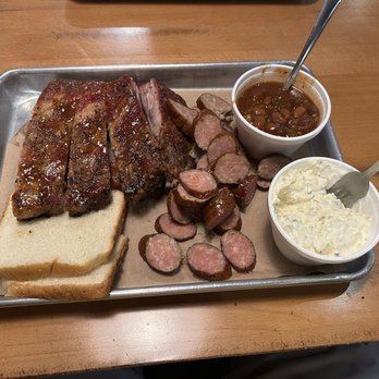 Texlahoma BBQ - Rib meal with polish sausage - Barbeque Near Me - Edmond, Oklahoma Texlahoma BBQ - Rib meal with polish sausage - Barbeque Near Me - Edmond, Oklahoma