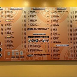 Menu as of 08/2021
