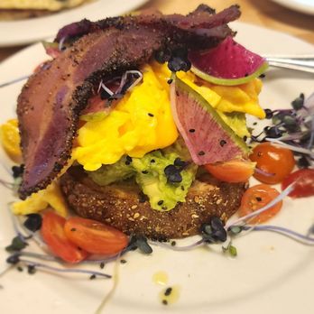 Matt's Big Breakfast Gilbert - Avocado Toast with scrambled eggs and bacon! - Breakfast & Brunch Near Me - Gilbert, Arizona