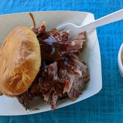 C&M Concessions - Pulled pork sandwich with slaw on the side