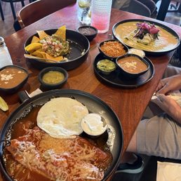 Chili Relleno Breakfast, Enchilada combo and Chips and Guacamole. Chili Relleno Breakfast, Enchilada combo and Chips and Guacamole.